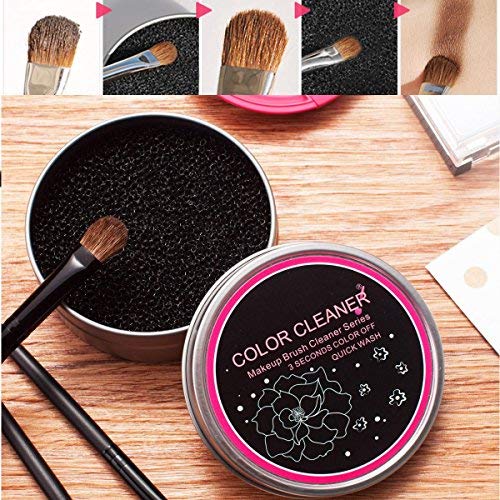 2 Pack Cleaner Sponge, Dry Makeup Brushes Cleaner Eye Shadow or Blush Color R...