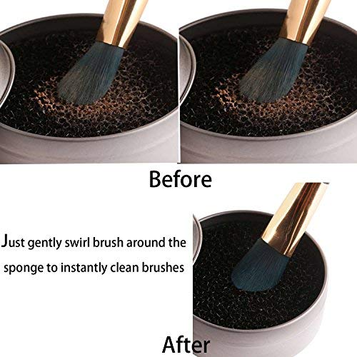 2 Pack Cleaner Sponge, Dry Makeup Brushes Cleaner Eye Shadow or Blush Color R...