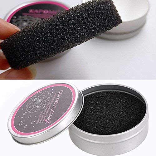 2 Pack Cleaner Sponge, Dry Makeup Brushes Cleaner Eye Shadow or Blush Color R...