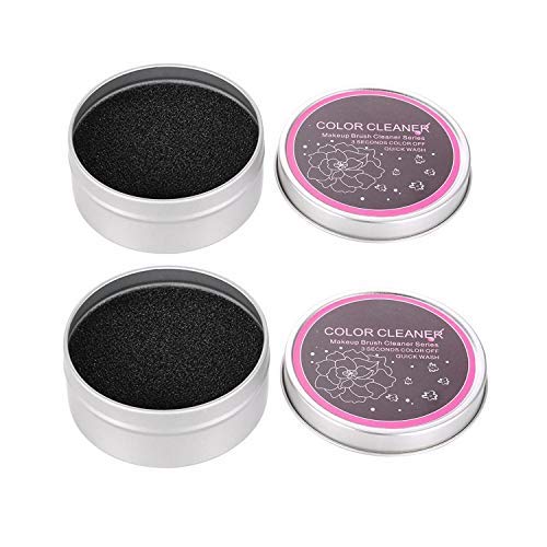2 Pack Cleaner Sponge, Dry Makeup Brushes Cleaner Eye Shadow or Blush Color R...