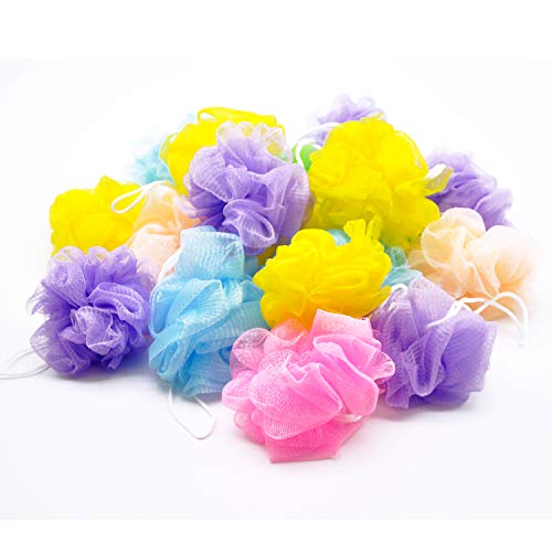 20pcs Loofahs MINI Shower Sponge Exfoliating Pouf Bath Mesh Pouf Lot Bulk Ass...