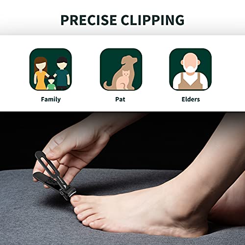VANWIN Nail Clippers for Thick Nails, 16mm Wide Jaw Opening Oversized Toenail...