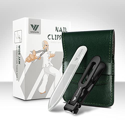 VANWIN Nail Clippers for Thick Nails, 16mm Wide Jaw Opening Oversized Toenail...