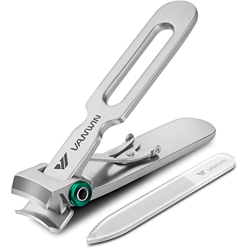 VANWIN Nail Clippers for Thick Nails, 16mm Wide Jaw Opening Oversized Toenail...