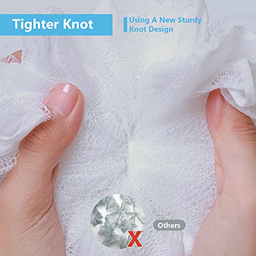 VANZAVANZU Bath Loofah Large 80g Shower Sponge Body Scrubber Mesh Pouf for Me...