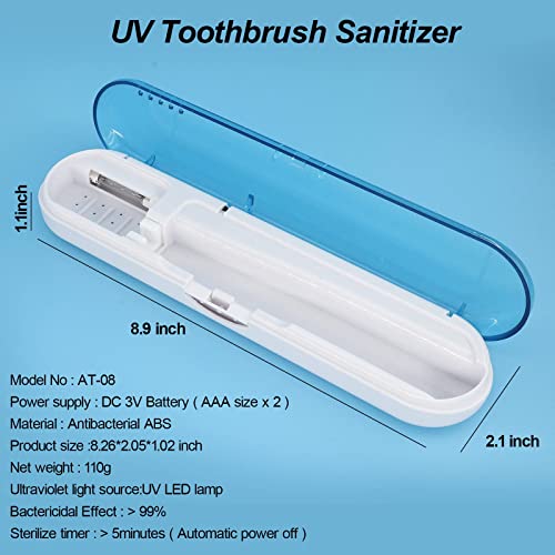 Toothbrush Covers,Portable Toothbrush Box Toothbrush Travel Case with U V Cle...