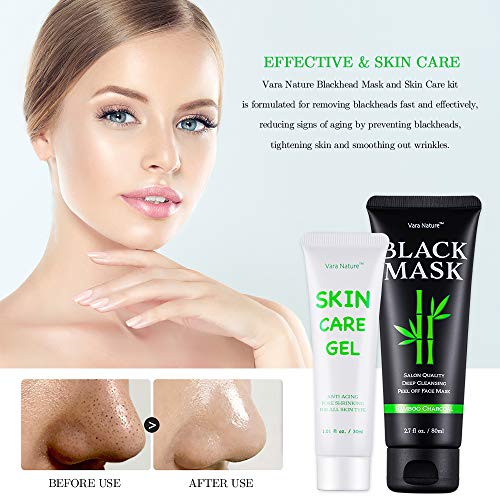 Blackhead Remover Mask 4-in-1 | Charcoal Peel Off Face Mask & Skin Care Gel &...