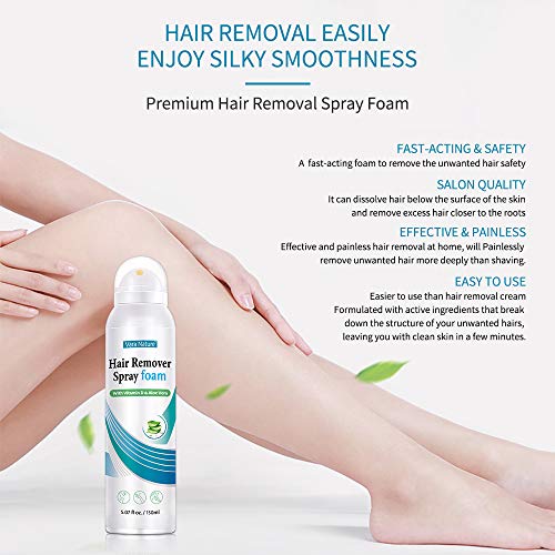 Premium Hair Removal Spray Foam | Body & Intimate Hair Removal Cream for Wome...