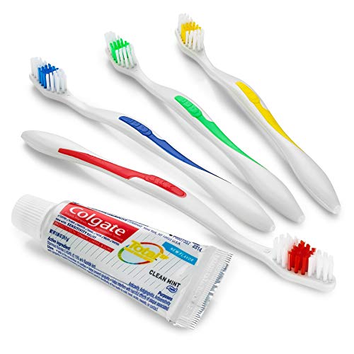 100 Toothbrushes, Medium Soft Bristles, Individually Wrapped
