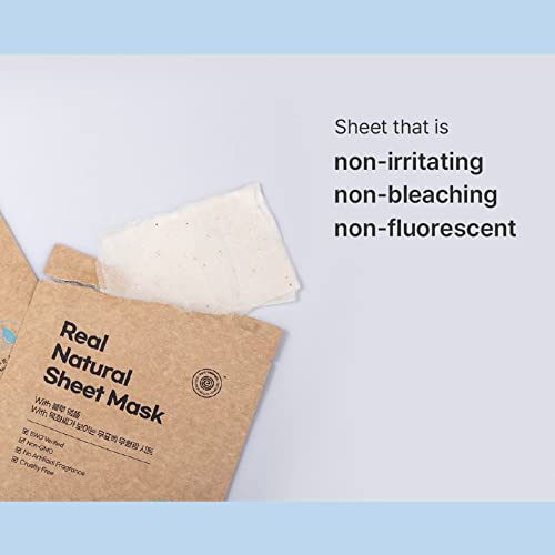 [varuza] K-Beauty Real Natural Sheet Mask with Blue Ampoule with Unbleached &...