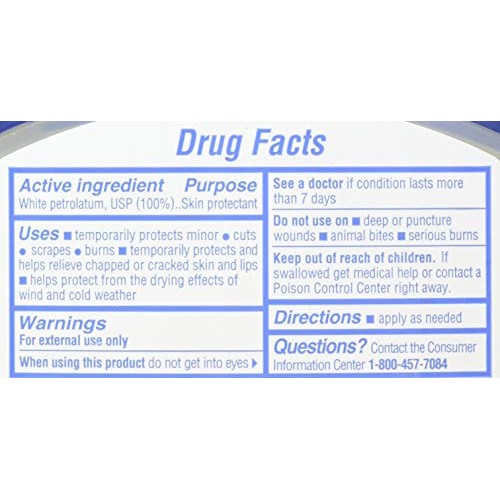 Vaseline 100% Pure Petroleum Jelly, (Pack of 3)