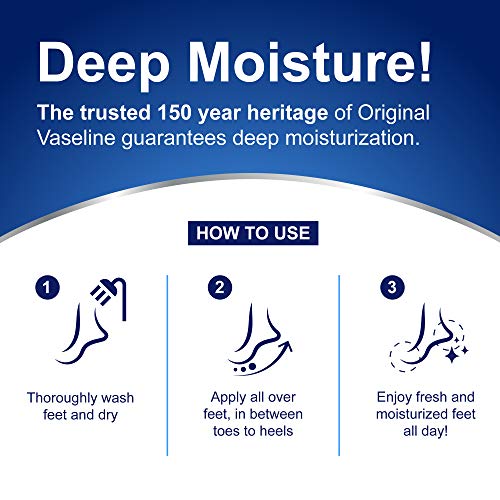 Vaseline Deep Moisture Foot Cream For Dry Cracked Feet & Heel, Non-Greasy Cra...
