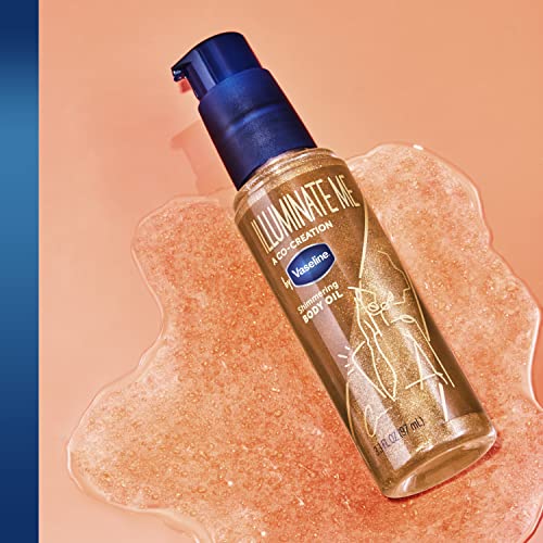 Vaseline Illuminate Me Shimmering Body Oil Created for Melanin Rich Skin Body...