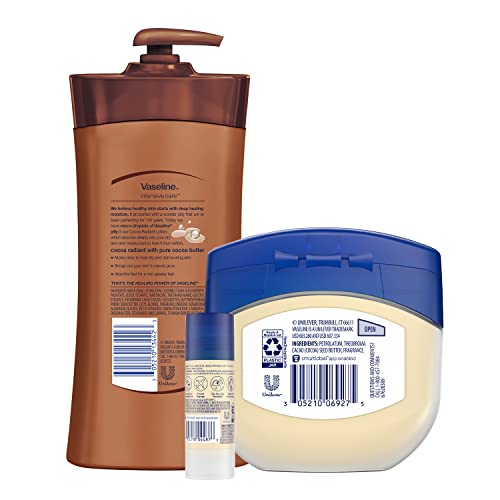Vaseline Intensive Care Cocoa Radiant Lotion, 20.3 oz Bundled with Moisturizi...