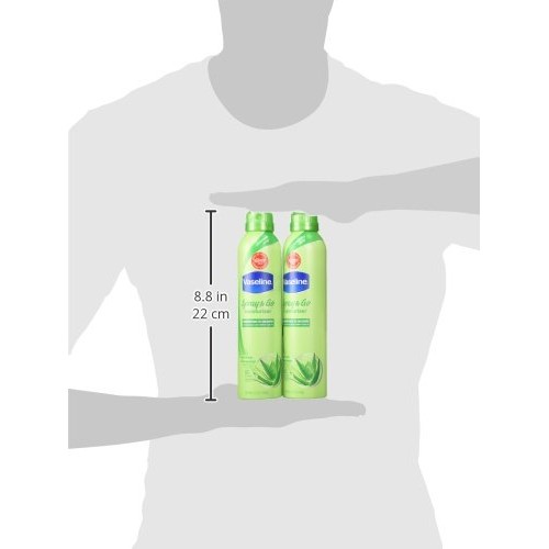 Vaseline Intensive Care Spray Moisturizer, Aloe Soothe 6.5 oz, Twin Pack