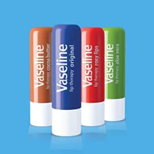 Vaseline Lip Therapy Stick with Petroleum Jelly (Original, Aloe Vera, Rosy Li...