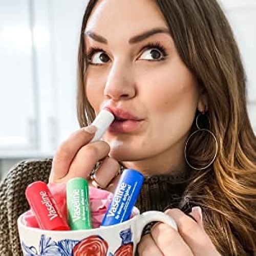 Vaseline Lip Therapy Stick with Petroleum Jelly (Original, Aloe Vera, Rosy Li...