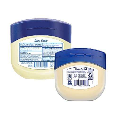Vaseline Petroleum Jelly, Dermatologist Recommended, Original, 100% White Pet...