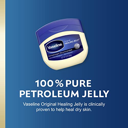 Vaseline Petroleum Jelly, Dermatologist Recommended, Original, 100% White Pet...