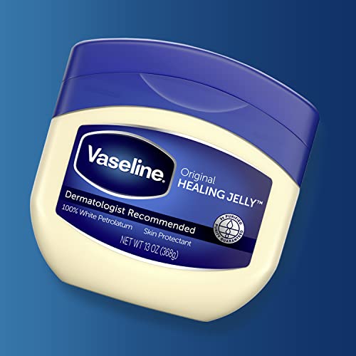 Vaseline Petroleum Jelly, Dermatologist Recommended, Original, 100% White Pet...