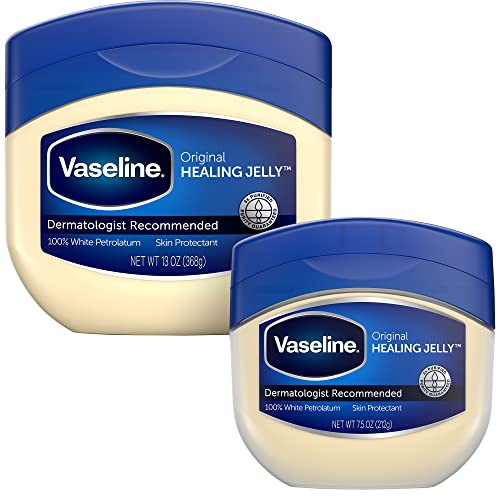 Vaseline Petroleum Jelly, Dermatologist Recommended, Original, 100% White Pet...
