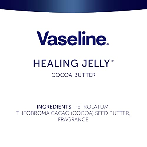 Vaseline Rich Moisturizing Healing Jelly Cocoa Butter, 13 oz Bundled with Coc...