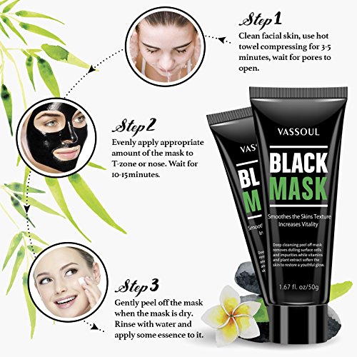 Vassoul Blackhead Remover Mask, Peel Off Blackhead Mask - Deep Cleansing Blac...