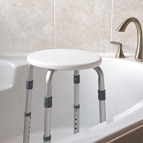 Medical Tool-Free Assembly Adjustable Shower Stool Tub Chair and Bathtub Seat...