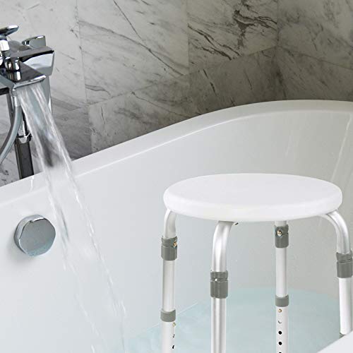 Medical Tool-Free Assembly Adjustable Shower Stool Tub Chair and Bathtub Seat...