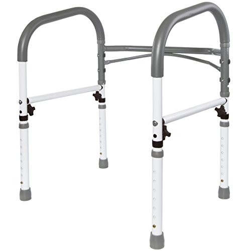 Vaunn Deluxe Bathroom Safety Toilet Rail - Adjustable Toilet Safety Frame - M...
