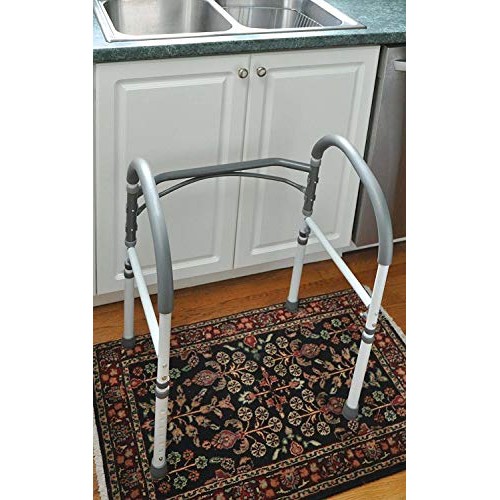 Vaunn Deluxe Bathroom Safety Toilet Rail - Adjustable Toilet Safety Frame - M...