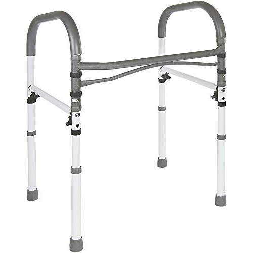 Vaunn Deluxe Bathroom Safety Toilet Rail - Adjustable Toilet Safety Frame - M...