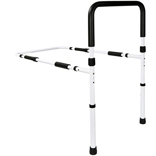 Vaunn Medical Adjustable Bed Assist Rail Handle and Hand Guard Grab Bar, Beds...