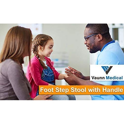 Vaunn Medical Foot Step Stool with Handle and Anti Skid Rubber Platform, Ligh...