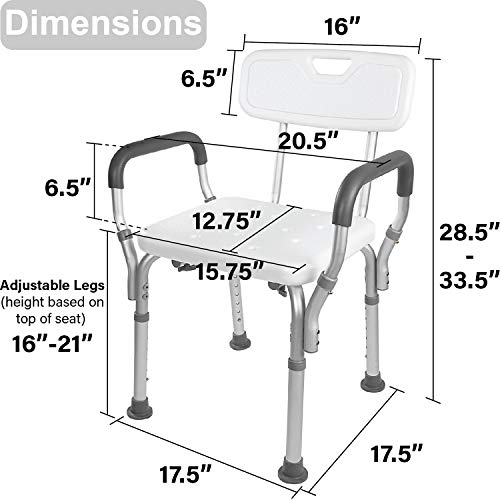 Vaunn Medical Tool-Free Assembly Spa Bathtub Shower Lift Chair, Portable Bath...