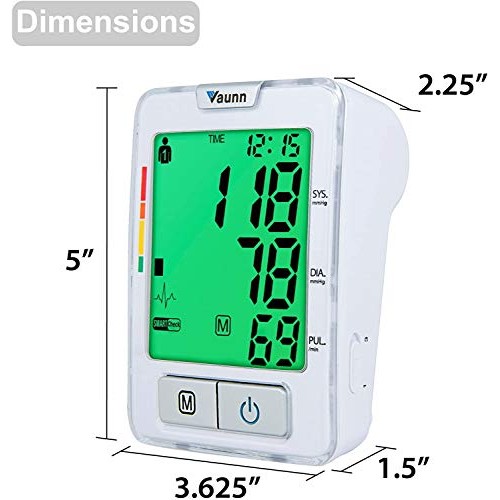 Vaunn Medical vB100A Automatic Digital Blood Pressure Monitor Machine with La...