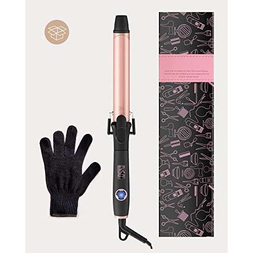 Curling Iron 1.2 Inch Curling Wand Long Barrel with Spring Clip, Include Heat...