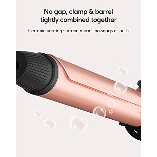 Curling Iron 1.2 Inch Curling Wand Long Barrel with Spring Clip, Include Heat...