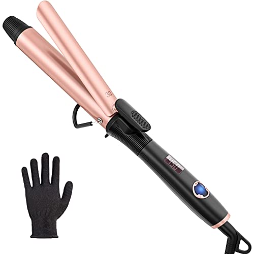Curling Iron 1.2 Inch Curling Wand Long Barrel with Spring Clip, Include Heat...