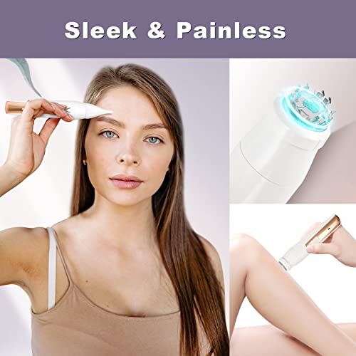 Facial Hair Removal for Women, Painless 4 in 1 Electric Trimmer, Rechargeable...
