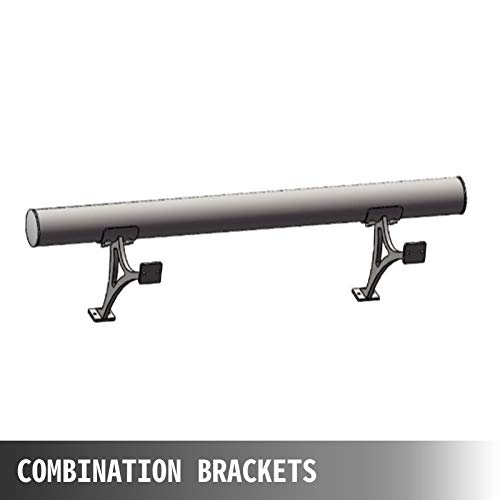 VBENLEM 4FT Length Bar Foot Rail Kit，2''OD Solid Mount Brushed Stainless Ste...