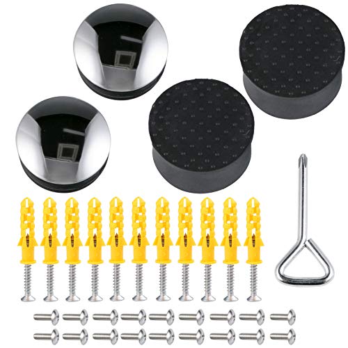 VBENLEM 4FT Length Bar Foot Rail Kit，2''OD Solid Mount Brushed Stainless Ste...