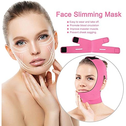 Face Slimming Mask, Facial Slimming Bandage Belt Mask Support Lift V Face Lin...