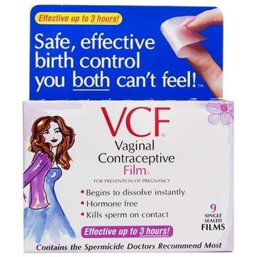 VCF Vaginal Contraceptive Films 9 Each (Pack of 2)
