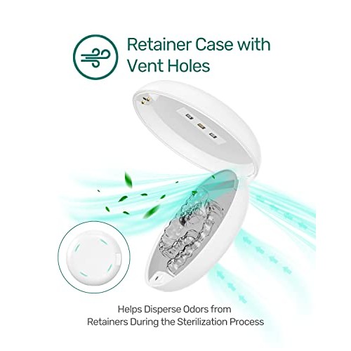 Retainer Case, VEAMOR Dental Mouth Guard Case, UV Disinfectant Box Portable, ...
