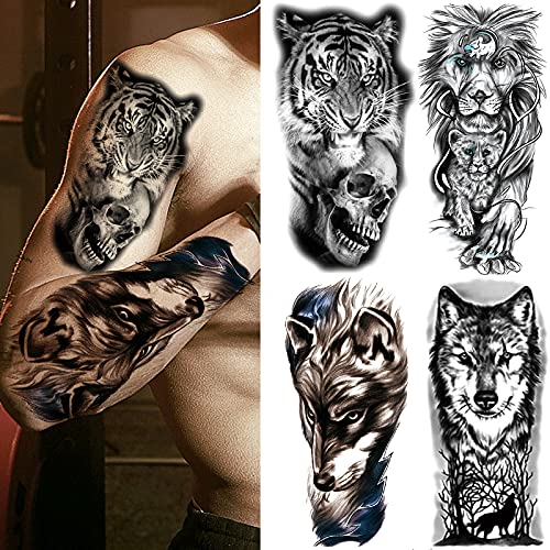 Vebiliki 22 Sheets Black 3D Waterproof Temporary Tattoos Stickers Lasting Fak...