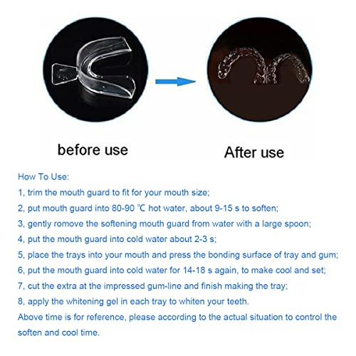 4PCS Transparent Silicone Thermoform Moldable Dental Mouth Guard, Whitening T...