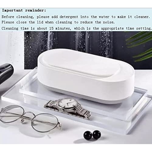 Jewelry-Cleaner VECDAAA Portable for Cleaning Jewelry-Eyeglass-Shaver Heads-W...