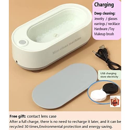 Jewelry-Cleaner VECDAAA Portable for Cleaning Jewelry-Eyeglass-Shaver Heads-W...