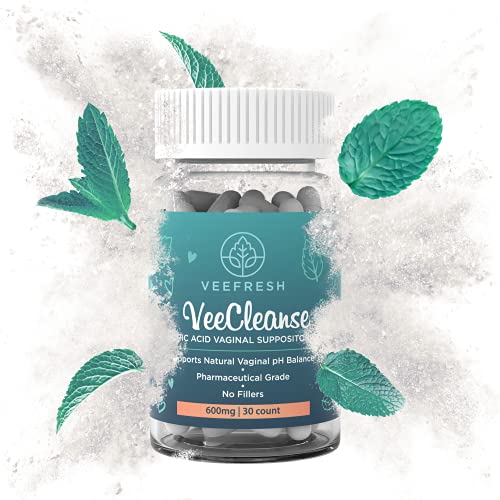 VeeFresh - VeeCleanse Boric Acid Vaginal Suppositories + Suppository Applicat...